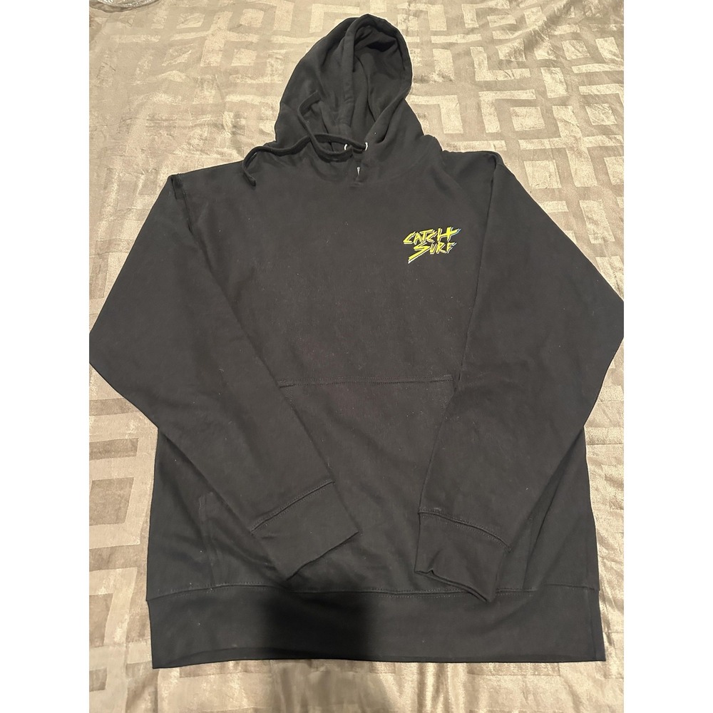 Catch Surf Hoodie Mens Medium Black Graphic Surf Logo‎ Pullover Sweatshirt